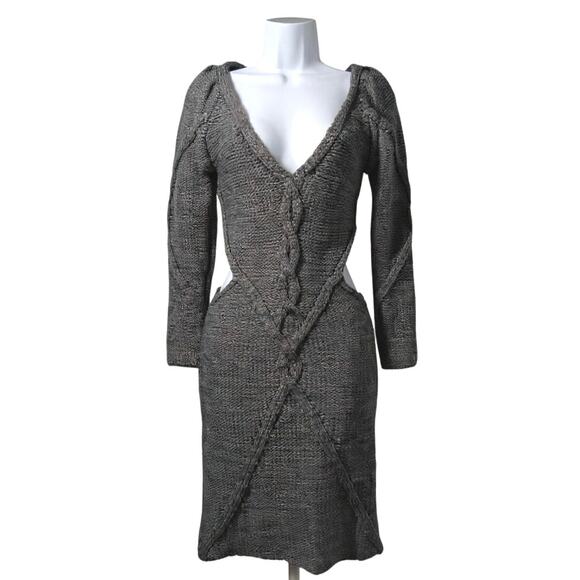 For Love & Lemons Black Knit Cutout Mini Knit Dress (M, NWT) - Picture 1 of 4